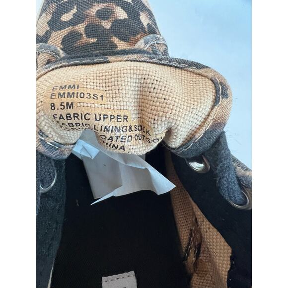 Steve Madden Platform Leopard Print Canvas Chunky Lace Up Low Top Sneakers 8.5M - Picture 9 of 9